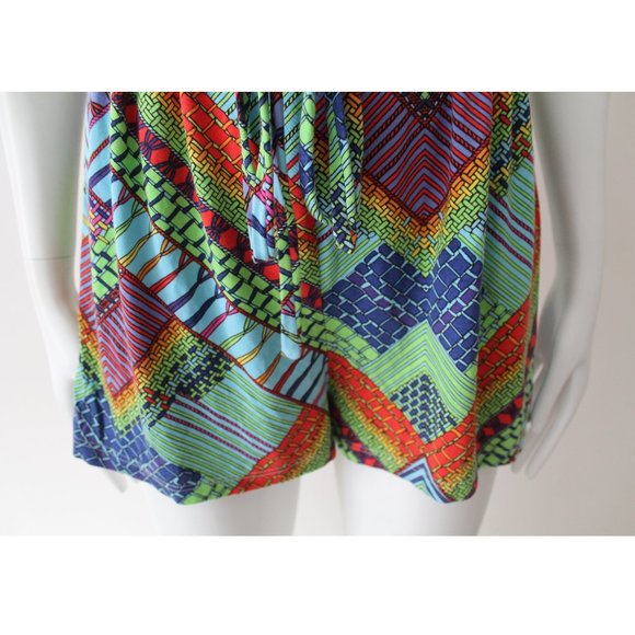 Mara Hoffman Swim Romper / Size Small / Modal Tie Vibrant Printed Multi Cover Up - Picture 4 of 10